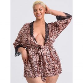 Lovehoney Plus Size Wild Paradise Leopard Print Robe