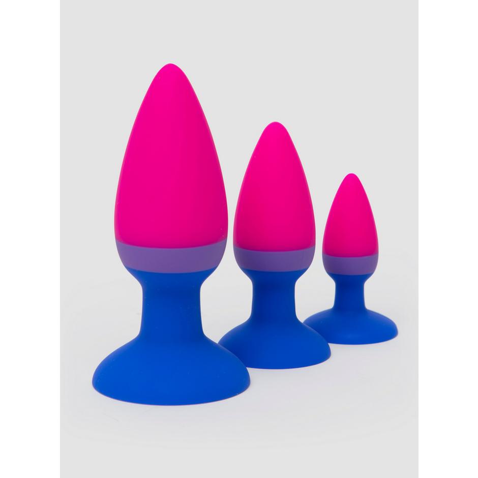 Multi-Coloured Silicone Butt Plug Set (3 Piece)