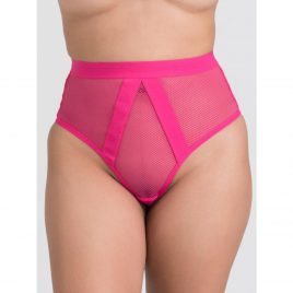 Lovehoney Pink High-Waisted Fishnet Thong