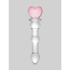 Lovehoney Crystal Heart Wavy Glass Dildo 6 Inch