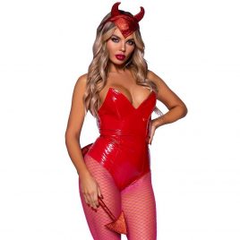 Leg Avenue Red Glitter Devil Headband and Pin-On Long Tail Set