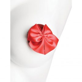 Coquette Red Satin Bow Nipple Pasties