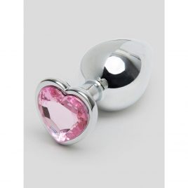 Lovehoney Jeweled Heart Aluminum Medium Butt Plug 3 Inch