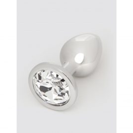 Lovehoney Luxury Crystal Stainless Steel Silver Butt Plug 2.5 Inch