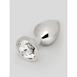 Lovehoney Luxury Crystal Stainless Steel Silver Butt Plug 3 Inch
