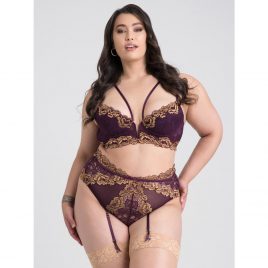 Lovehoney Plus Size Parisienne Luxe Purple Lace Bra Set