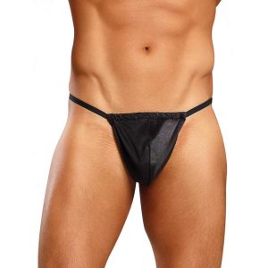 Male Power Black Smooth Satin Posing Pouch