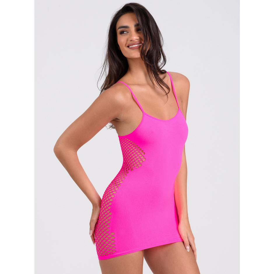 Lovehoney Viva Neon Pink Hourglass Mini Dress