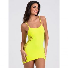 Lovehoney Viva Neon Yellow Hourglass Mini Dress
