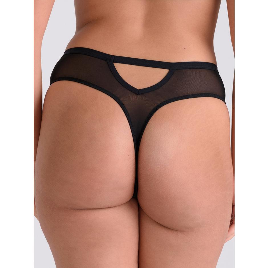 Lovehoney Black Sheer Mesh High-waisted Thong