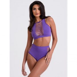 Lovehoney Viva Purple Criss-Cross Bra Set