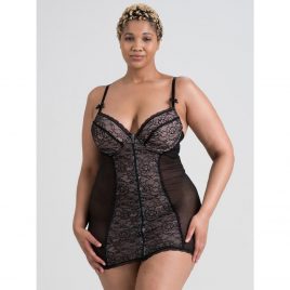 Lovehoney Plus Size Entice Me Black Lace Dress