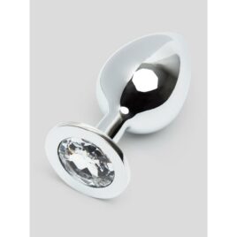 Lovehoney Jeweled Metal Large Butt Plug 3.5 Inch Clear