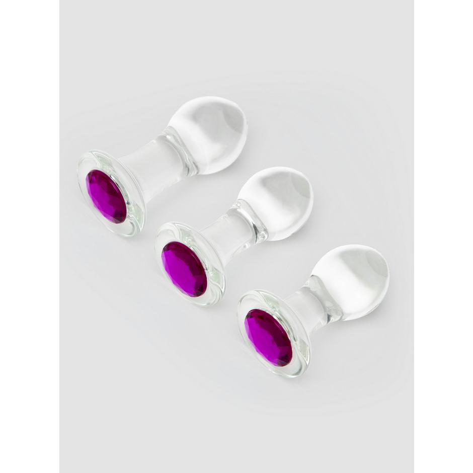 Gläs Jewelled Glass Butt Plug Set (3 Piece)