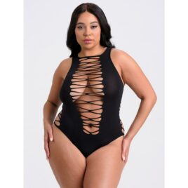 Lovehoney Plus Size Black Criss-Cross Teddy