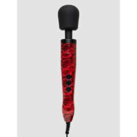 Doxy Original Rose-Patterned Mains-Powered Silicone Wand Massager