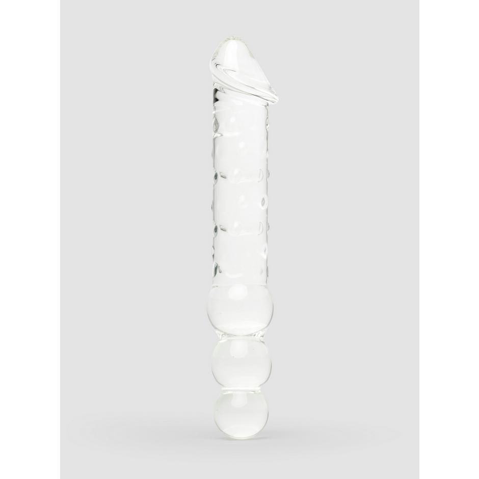 GlĂ¤s Realistic Textured Double Ended Glass Dildo 12 Inch