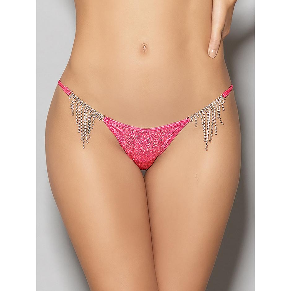 Escante Pink Hologram Jewel Bikini Panties