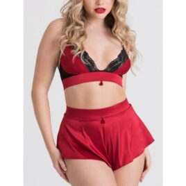 Lovehoney Empress Red Satin Bra and Shorts Set