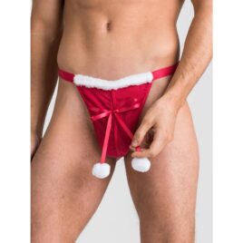 LHM Naughty Santa Unwrap Me Pom-Pom Thong